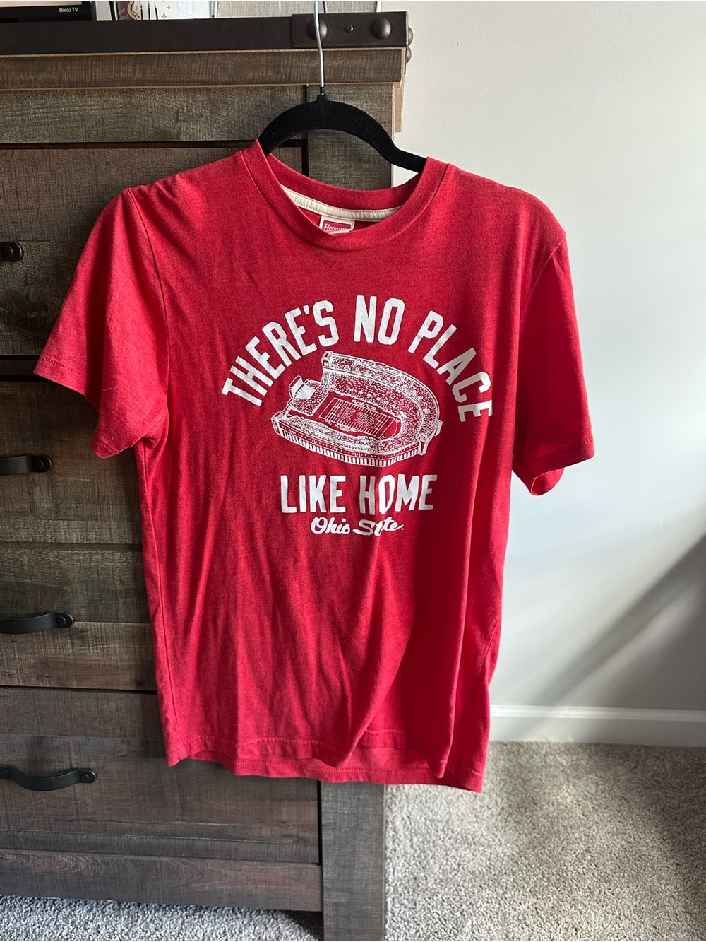 HOMAGE Red "There's No Place Like Home" Ohio State Short Sleeve Tee